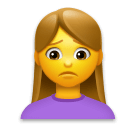 🙍‍♀️ Woman Frowning Emoji on LG Phones