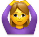 🙆‍♀️ Woman Gesturing OK Emoji on LG Phones