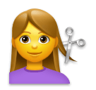 💇‍♀️ Mujer a la que están cortando el pelo Emoji en LG