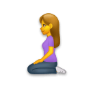 🧎‍♀️ Woman Kneeling Emoji on LG Phones