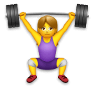 🏋️‍♀️ Gewichtheberin Emoji auf LG