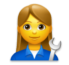 👩‍🔧 Mechanikerin Emoji auf LG