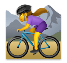 🚵‍♀️ Donna su mountain bike Emoji su LG