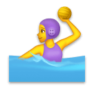 Frau, die Wasserball spielt on LG