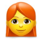 👩‍🦰 Mulher com cabelo ruivo Emoji nos LG