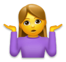 🤷‍♀️ Mujer encogiéndose de hombros Emoji en LG