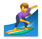 🏄‍♀️ Surfista (mulher) Emoji nos LG