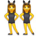 👯‍♀️ Bailarinas con orejas de conejo Emoji en LG