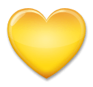 💛 Желтое сердце Эмодзи на телефонах LG