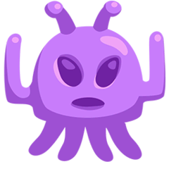 👾 Monstro extraterrestre Emoji nos Messenger