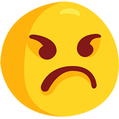 Verärgertes Gesicht Emoji Messenger