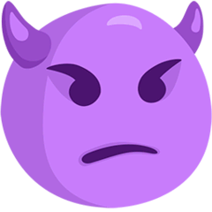 👿 Cara zangada com chifres Emoji nos Messenger