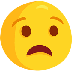 😧 Anguished Face Emoji in Messenger