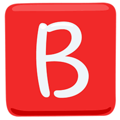 B Button (Blood Type) Emoji in Messenger