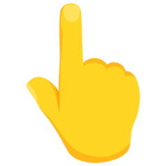 👆 Dorso de una mano con el dedo índice señalando hacia arriba Emoji en Messenger