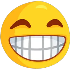 Beaming Face With Smiling Eyes Emoji in Messenger
