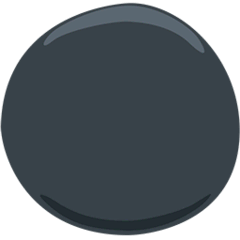 ⚫ Schwarzer Kreis Emoji auf Messenger