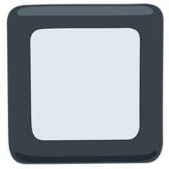 Botón cuadrado negro Emoji Messenger