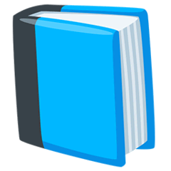 Libro de texto azul Emoji Messenger