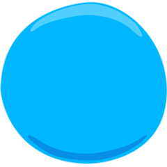 🔵 Círculo azul Emoji en Messenger