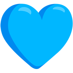 Cœur bleu Émoji Messenger