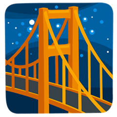 Brücke bei Nacht Emoji Messenger