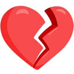 💔 Coração partido Emoji nos Messenger