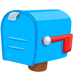 Geschlossener Briefkasten mit Fahne unten Emoji Messenger