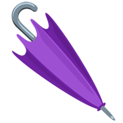 Сложенный зонтик Эмодзи в Messenger