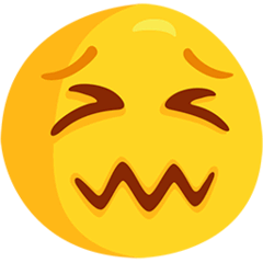 😖 Bestürztes Gesicht Emoji auf Messenger