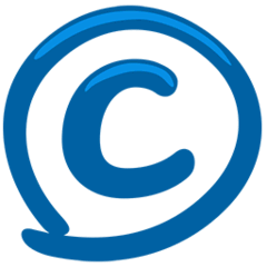 ©️ Símbolo de copyright Emoji nos Messenger