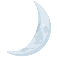 Crescent Moon Emoji in Messenger