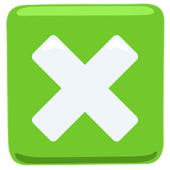 Piktogramm mit X Emoji Messenger