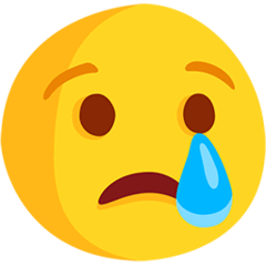😢 Cara a chorar Emoji nos Messenger