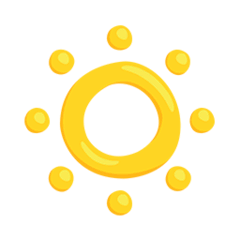 Simbolo luminosità minima Emoji Messenger