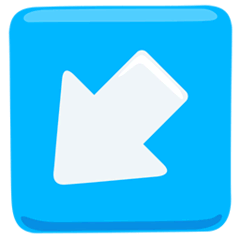 ↙️ Freccia rivolta verso sinistra che punta in basso Emoji su Messenger