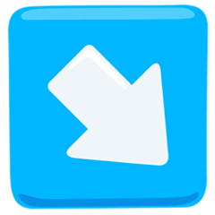 ↘️ Freccia rivolta verso destra che punta in basso Emoji su Messenger