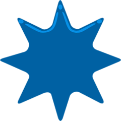 ✴️ Eight-Pointed Star Emoji in Messenger