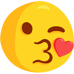 Faccina che manda un bacio Emoji Messenger