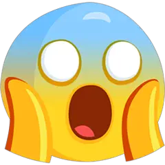 Face Screaming in Fear Emoji in Messenger