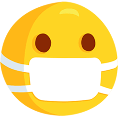 Cara com máscara médica Emoji Messenger