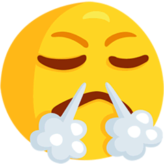 Cara de enfado resoplando Emoji Messenger