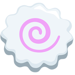 Pastel de peixe com espiral Emoji Messenger