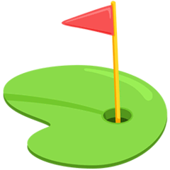Trou de golf avec drapeau Émoji Messenger