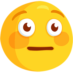 😳 Flushed Face Emoji in Messenger