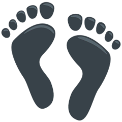 Footprints Emoji in Messenger
