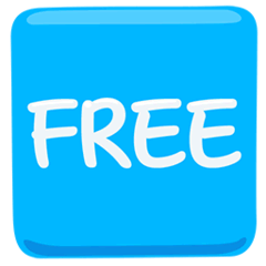 Simbolo con parola “free” Emoji Messenger