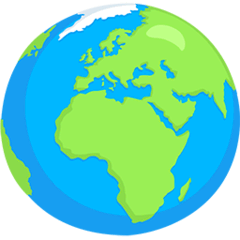 Globo terrestre con Europa e Africa Emoji Messenger