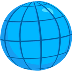 🌐 Globe With Meridians Emoji in Messenger
