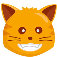 😺 Cara de gato feliz Emoji nos Messenger